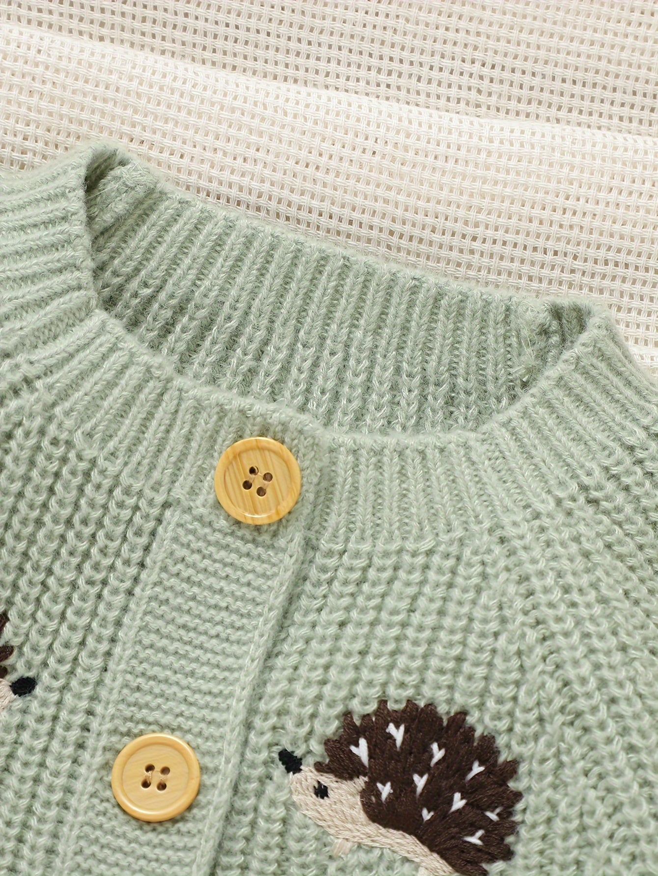 Infant And Toddler Knitted Hedgehog Pattern Body Suit Cozy - BabyHaven