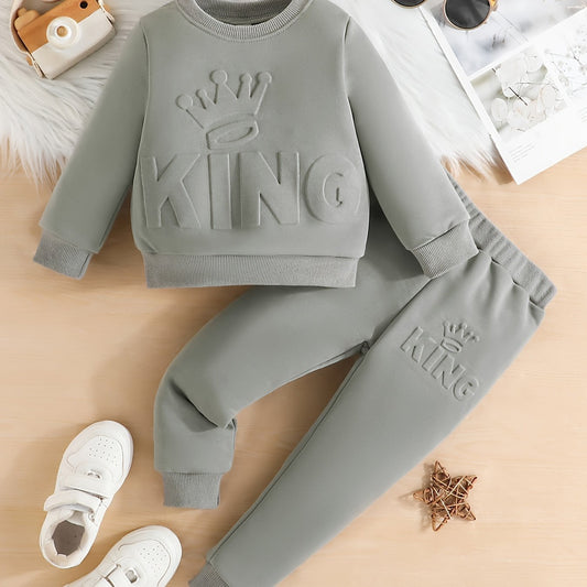 Double The Royalty: 2 - Piece King - Themed Outfit For Kids - BabyHaven