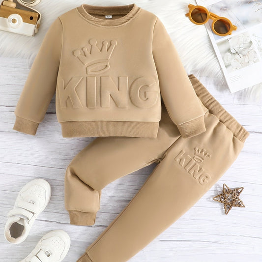 Double The Royalty: 2 - Piece King - Themed Outfit For Kids - BabyHaven