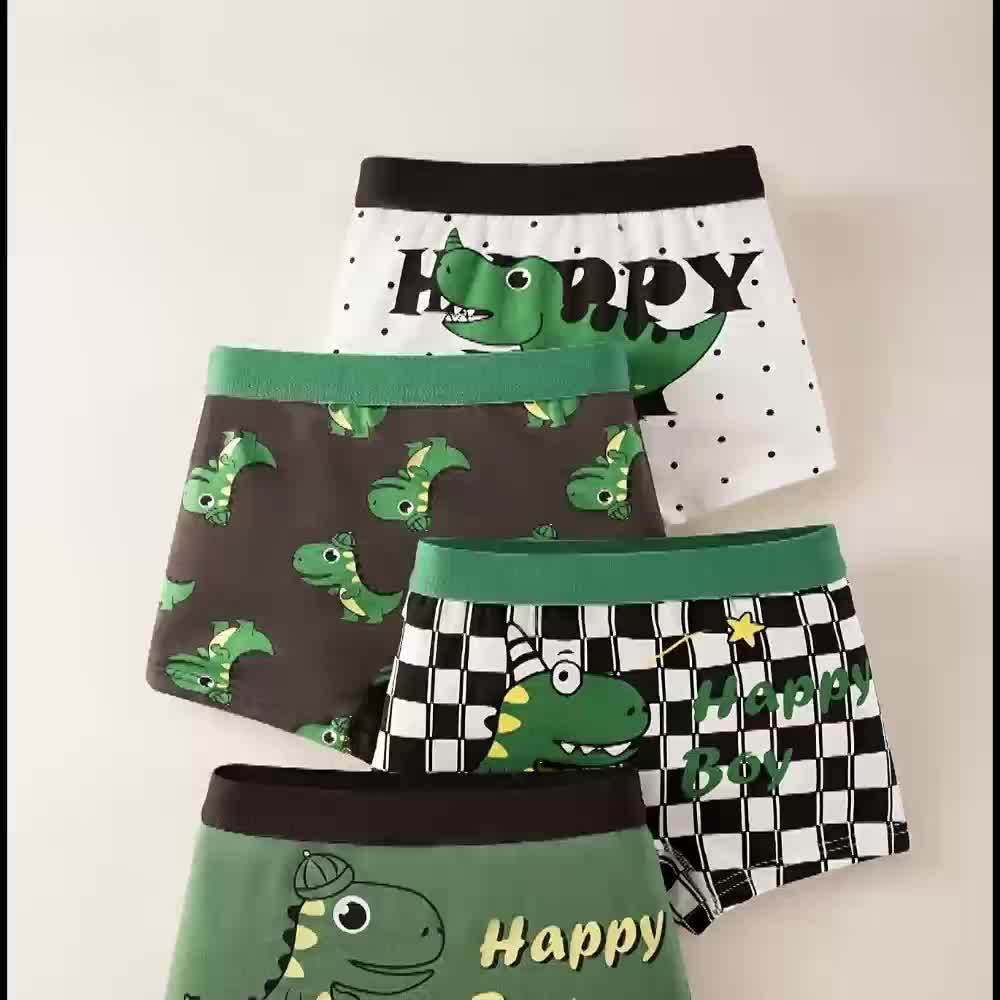 Four-Pack Boys' Boxers In Assorted Colors For Kids