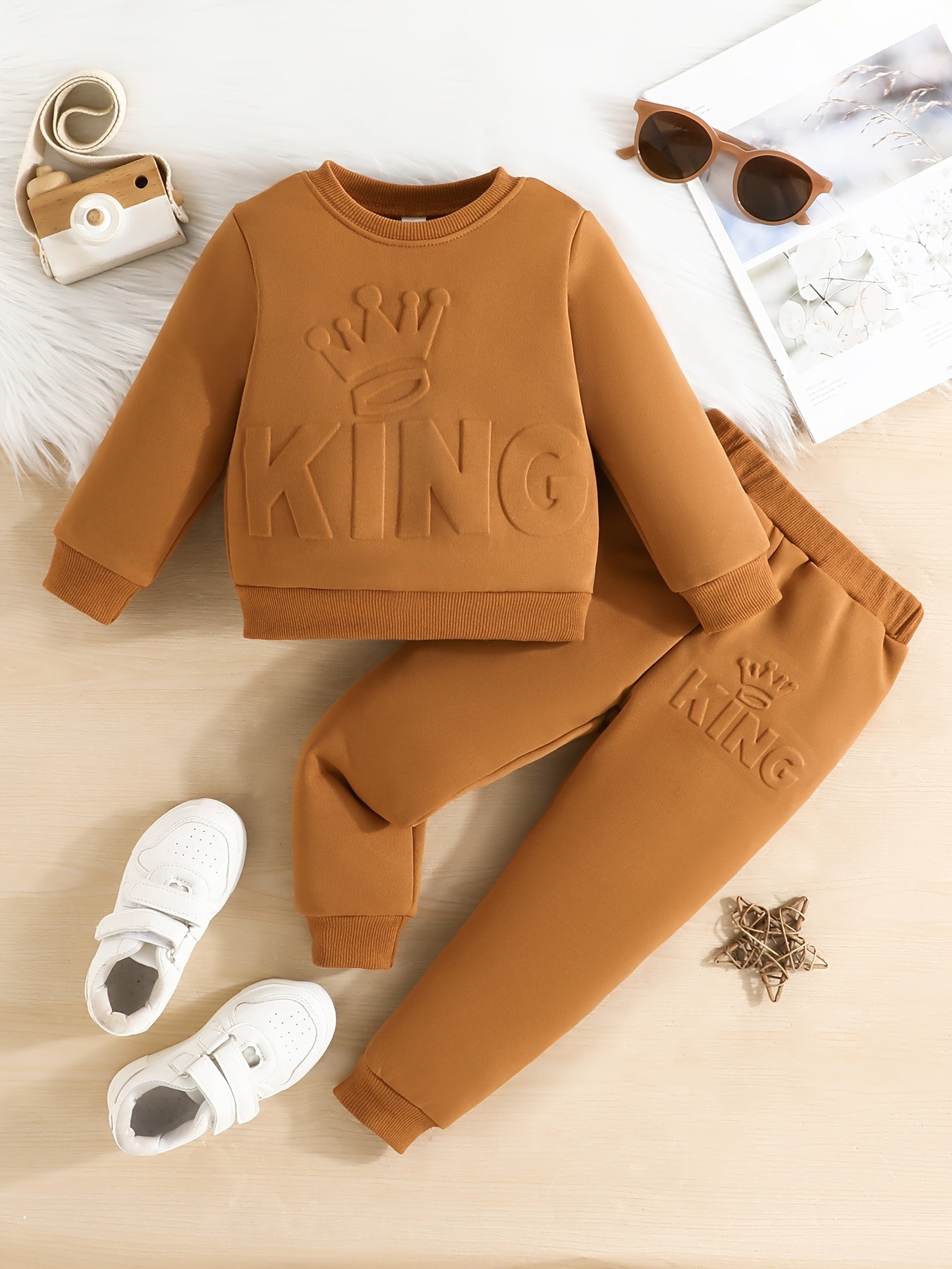 Double The Royalty: 2 - Piece King - Themed Outfit For Kids - BabyHaven
