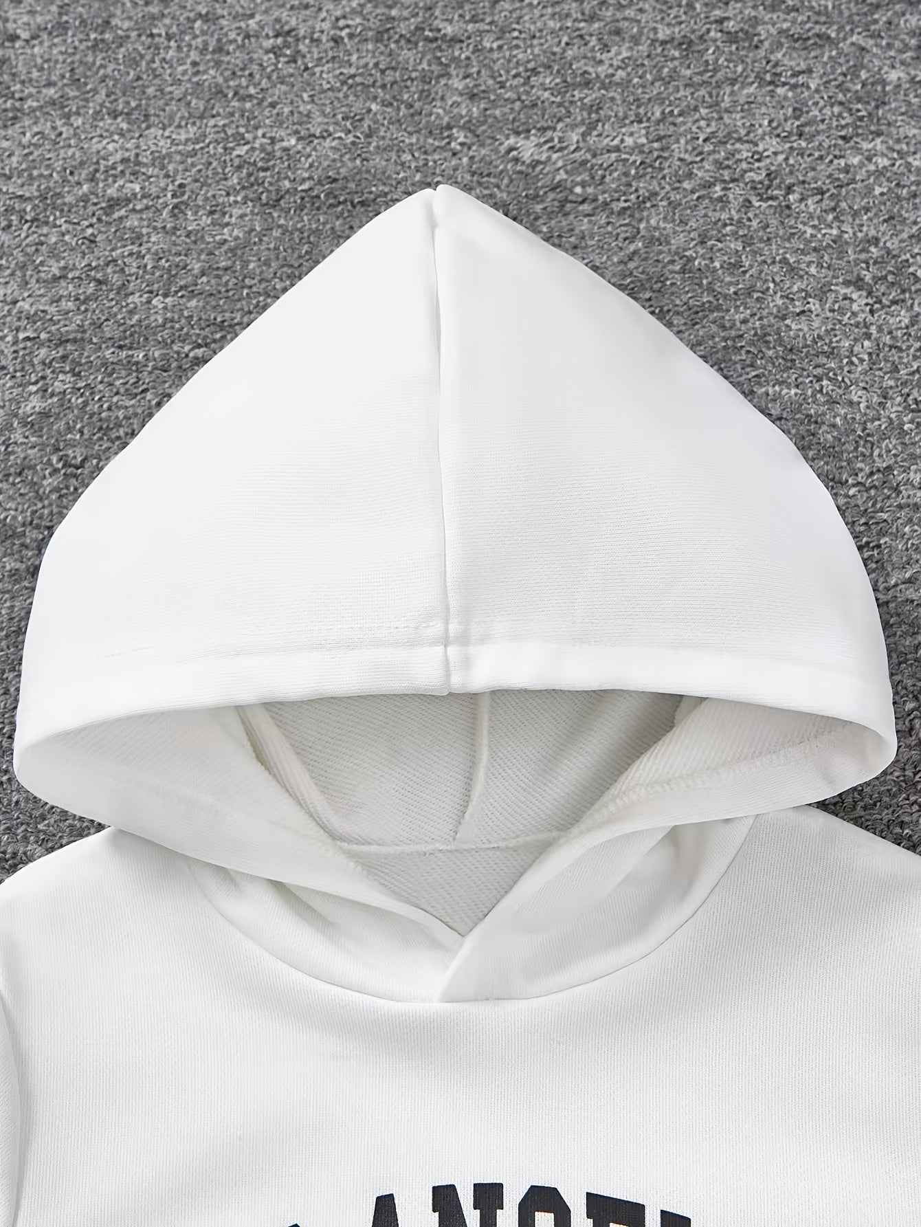 Boys Casual Alphabet Print Hoodie and Ripped Jeans Set for Spring and Fall - BabyHaven