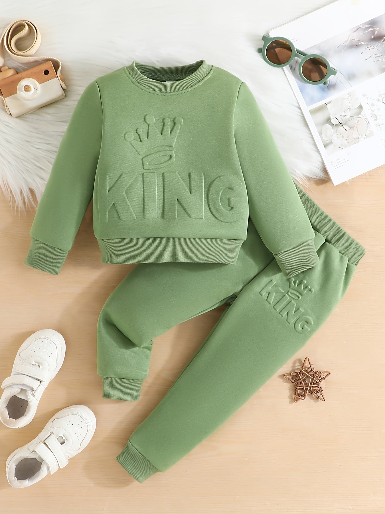 Double The Royalty: 2 - Piece King - Themed Outfit For Kids - BabyHaven