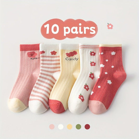 Fun And Funky Girls' Sock Set Five Pairs For Mix And Match - BabyHaven