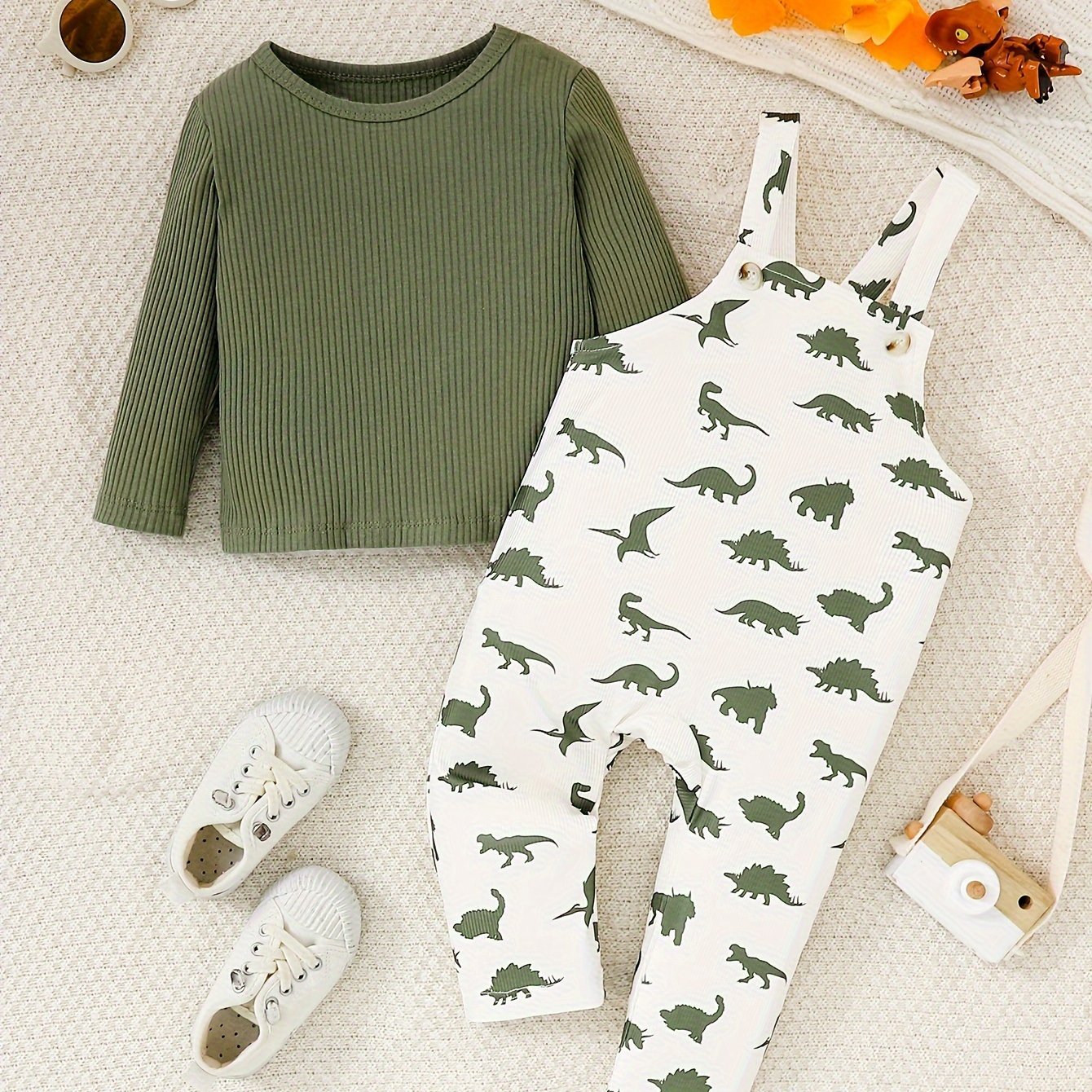 Playful Dino - Themed Two - Piece Outfit Roar in Style - BabyHaven