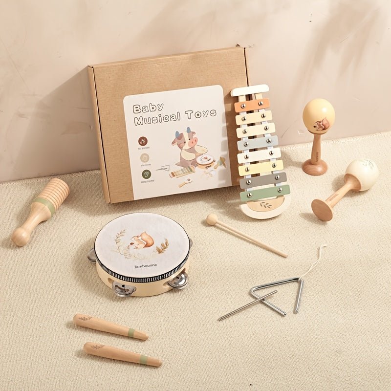 Wooden Kindergarten Toy Set for Creative Play and Learning - BabyHaven