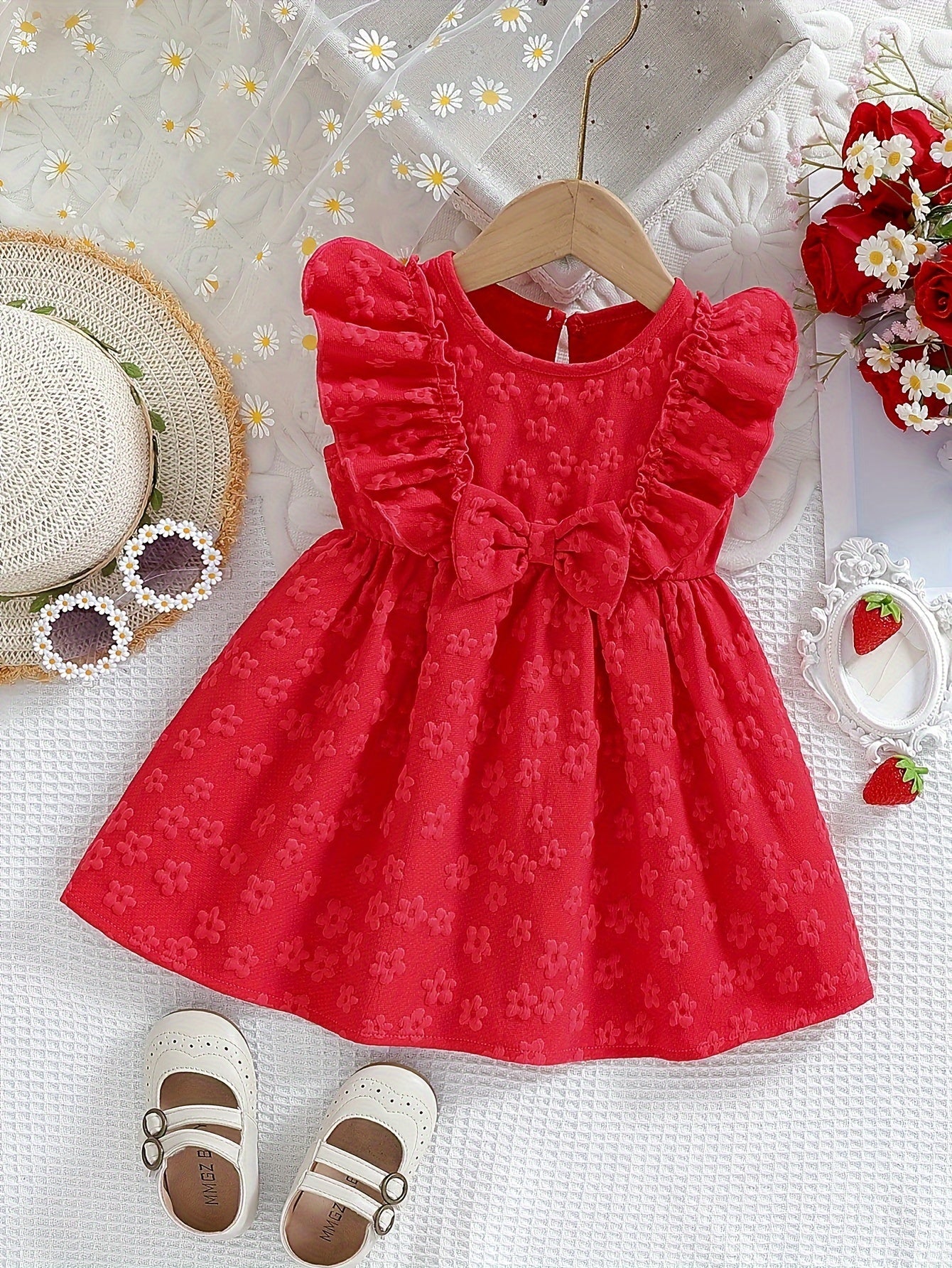 Baby Girl's Casual Sleeveless Ruffle Dress for Summer Fun