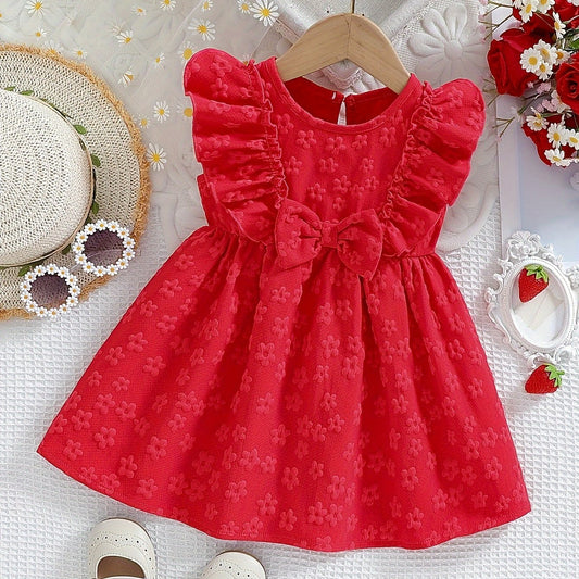 Baby Girl's Casual Sleeveless Ruffle Dress for Summer Fun