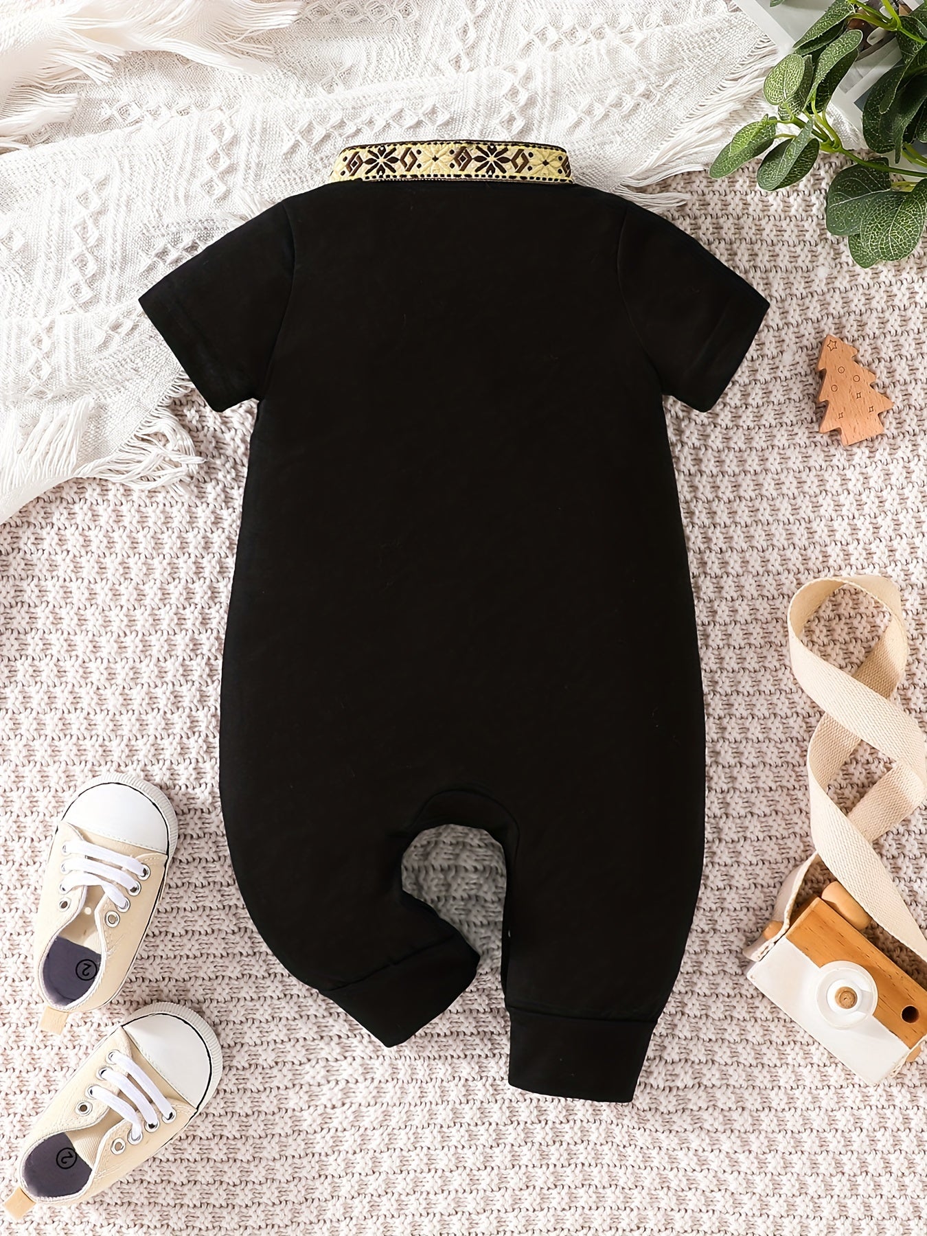 Eid Al-Adha Baby Boy's Floral Casual Jumpsuit Outfit