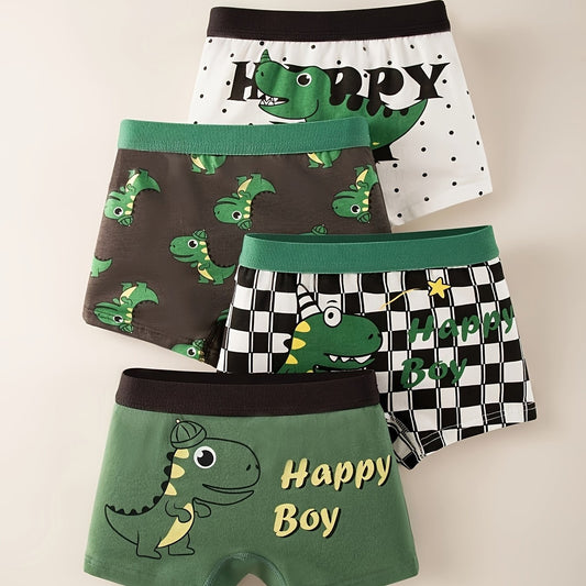 Four-Pack Boys' Boxers In Assorted Colors For Kids