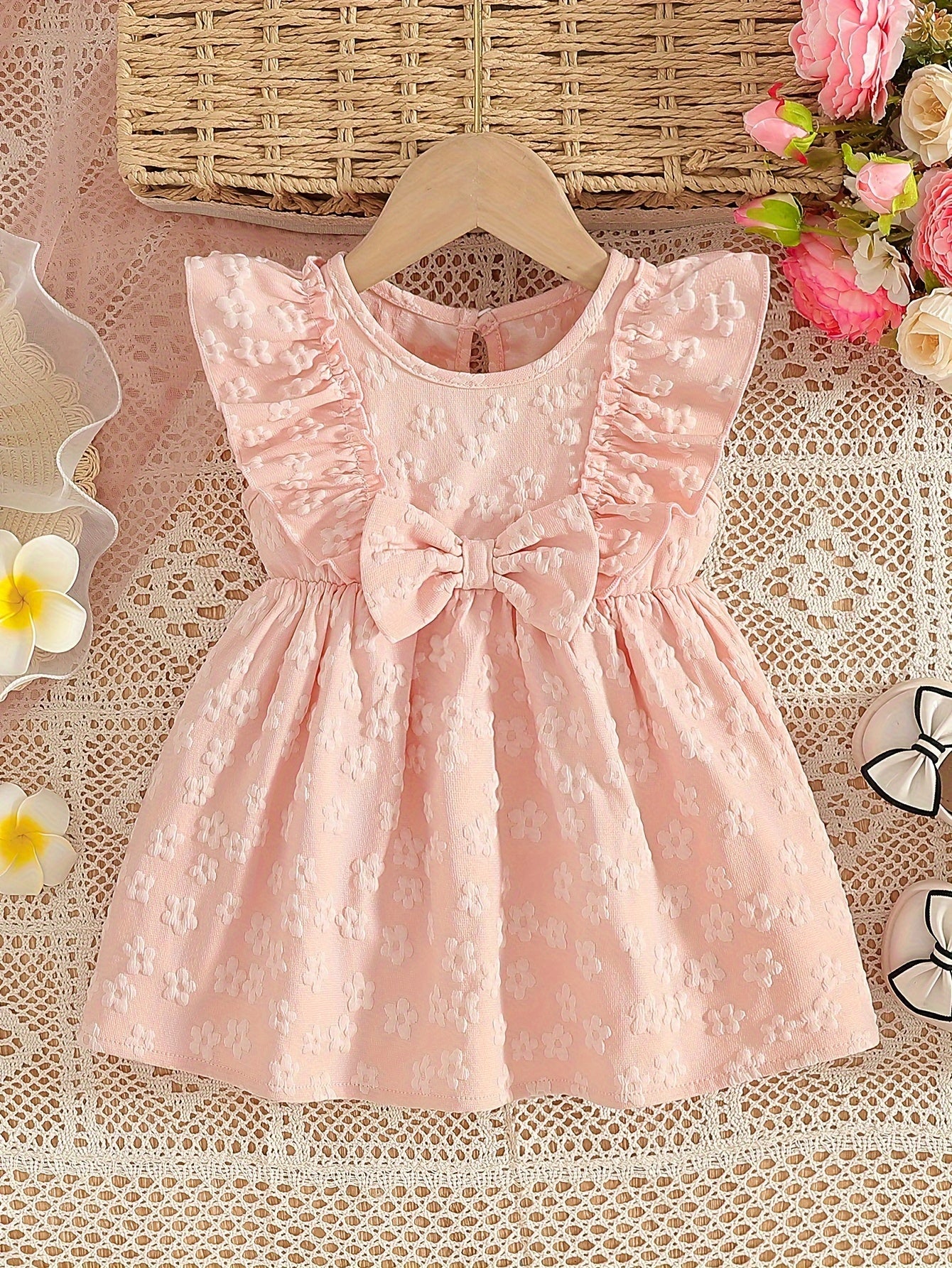Baby Girl's Casual Sleeveless Ruffle Dress for Summer Fun