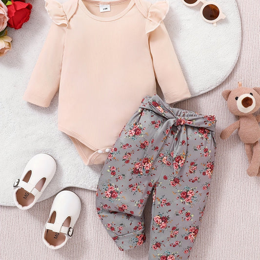 Adorable Three - Piece Autumn Outfit For Girls Stylish Set - BabyHaven