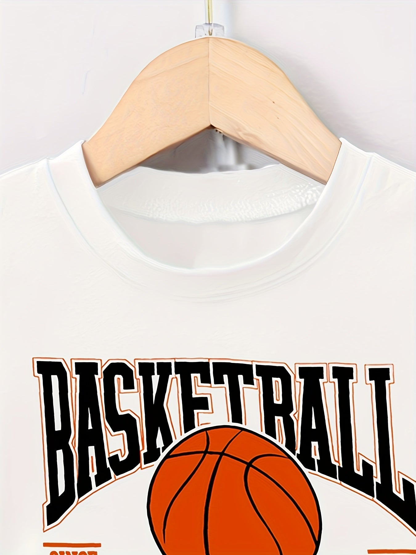 “Valentine’s Day” “Ramadan”, Boys Suit, Letter and Basketball Print, Summer Fashion Casual Simple Round Neck T-shirt and Shorts, Perfect for Outdoor