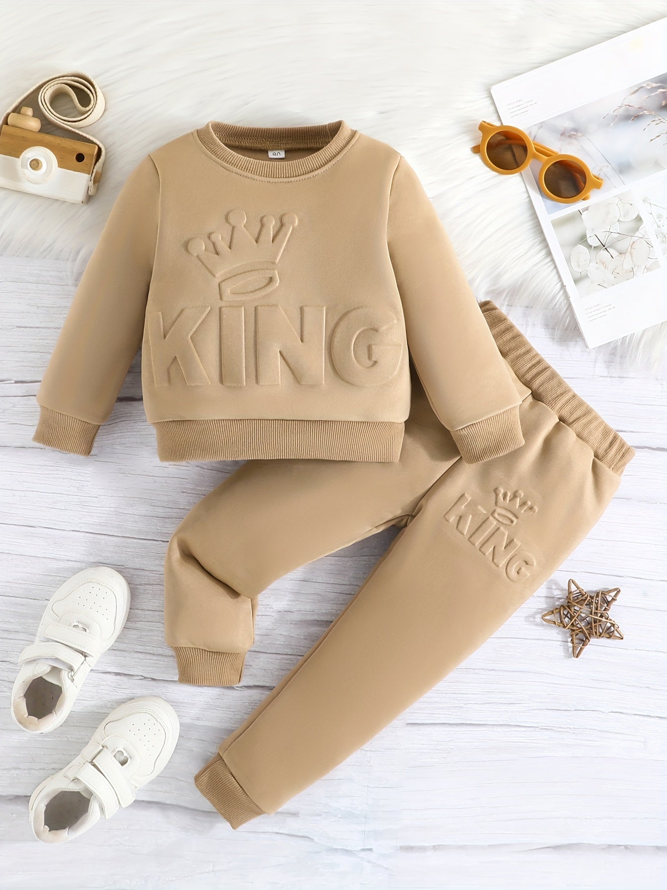 Double The Royalty: 2 - Piece King - Themed Outfit For Kids - BabyHaven