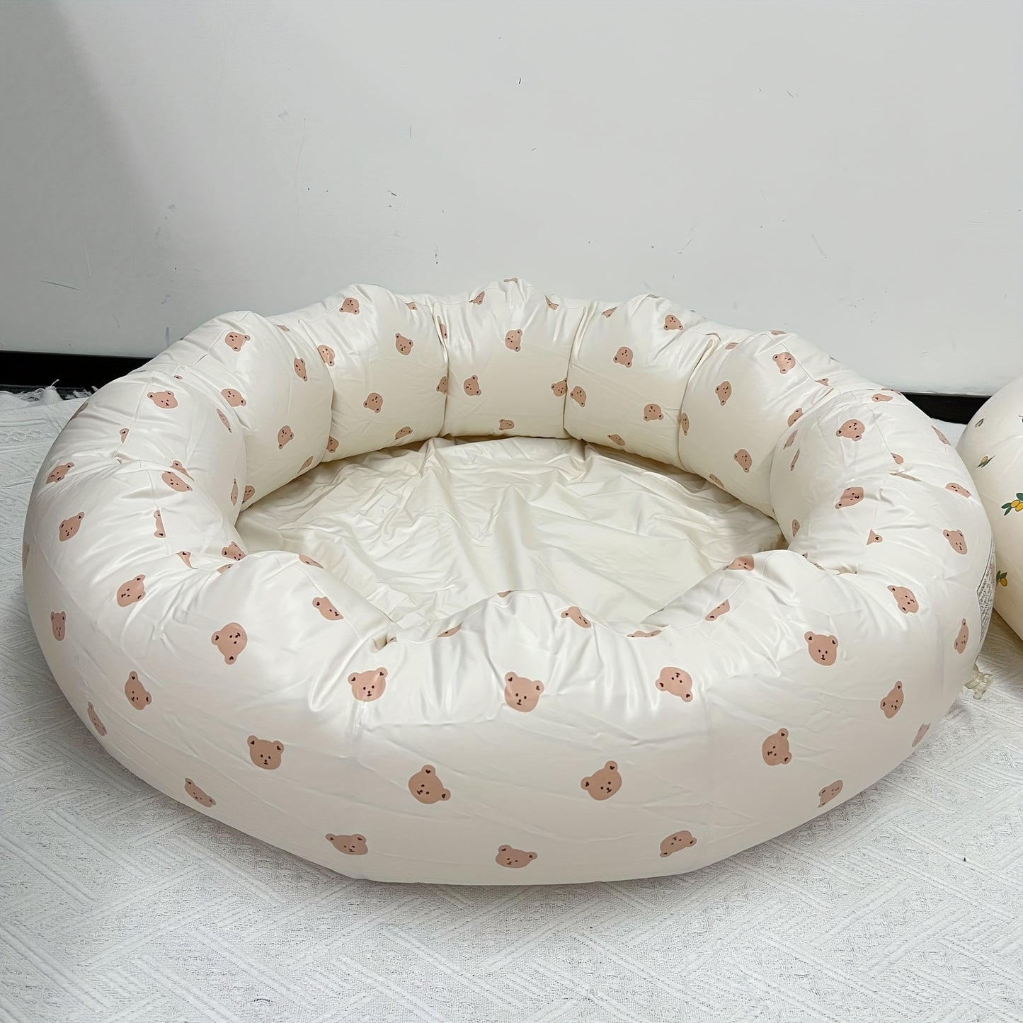 La Dearchuu Portable Youngsters Swimming Pool & Bath Tub - Multi-Functional, Foldable Design for Indoor/Outdoor Use, Durable PVC, Cream White
