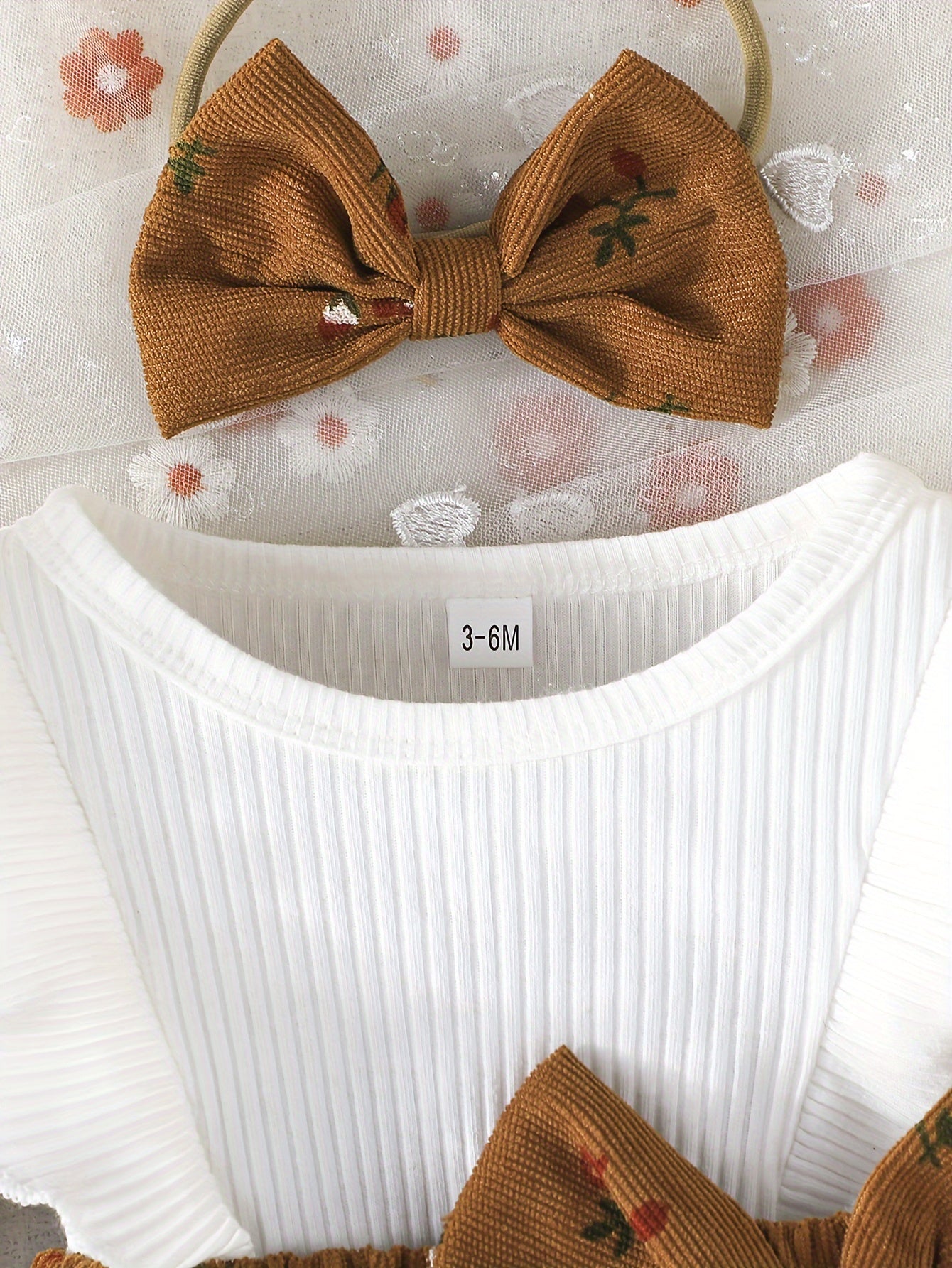 Girls' 2 - in - 1 Dress with Flying Sleeves and Bow Set - BabyHaven