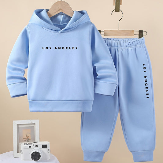 Boys Cozy Fleece Lined Hoodie and Joggers Set with Cartoon Animal Print Casual Machine Washable Outfit for Winter Perfect for Outdoor - BabyHaven