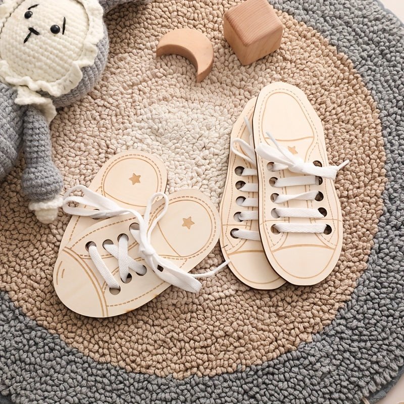 Shoe Lace Threading Toy for Kids Fine Motor Skills - BabyHaven