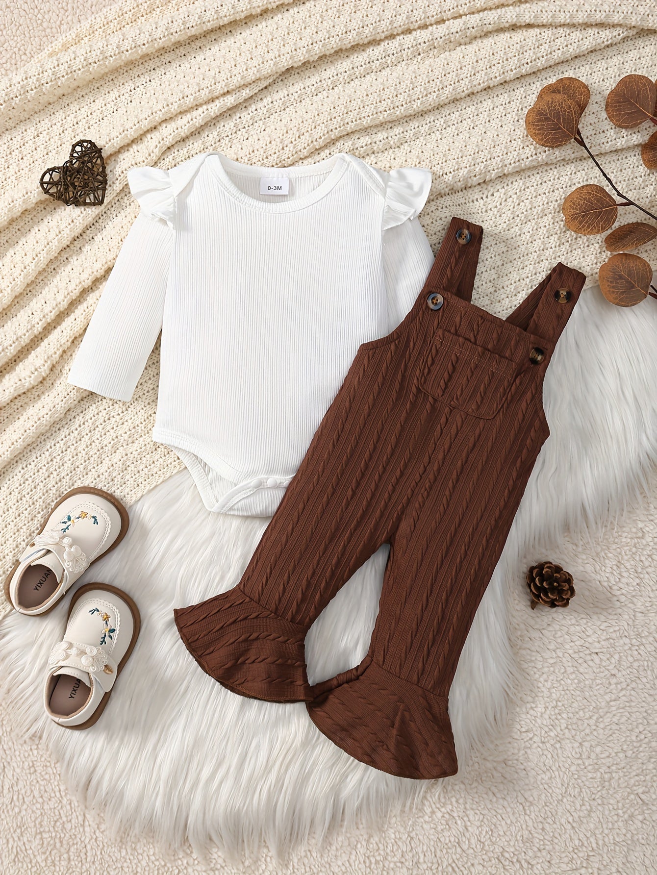 Stylish Brown Overall With White Top: A Perfect Duo Outfit