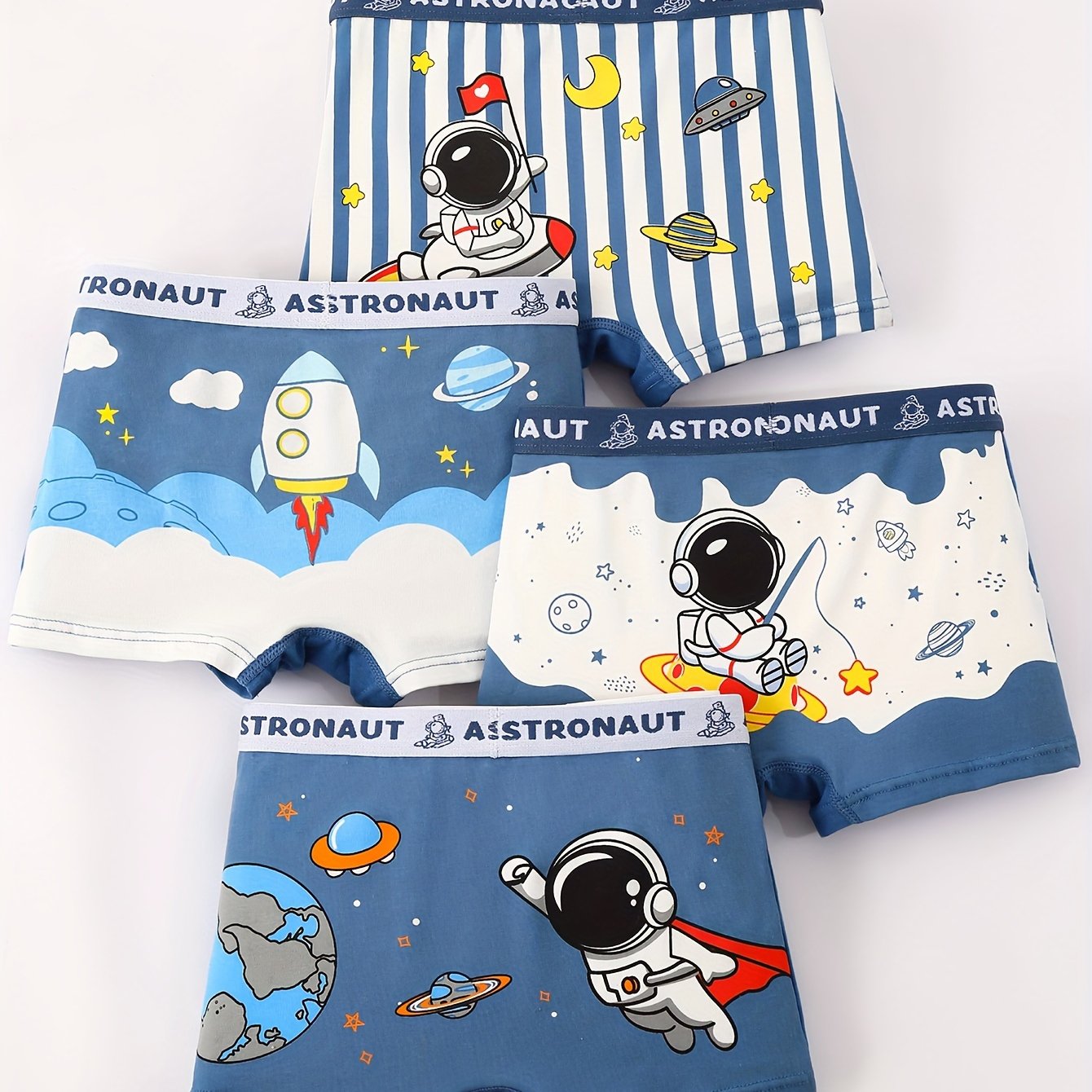 Four Packs Of Men's Flat-Cut Underwear For Ultimate Comfort