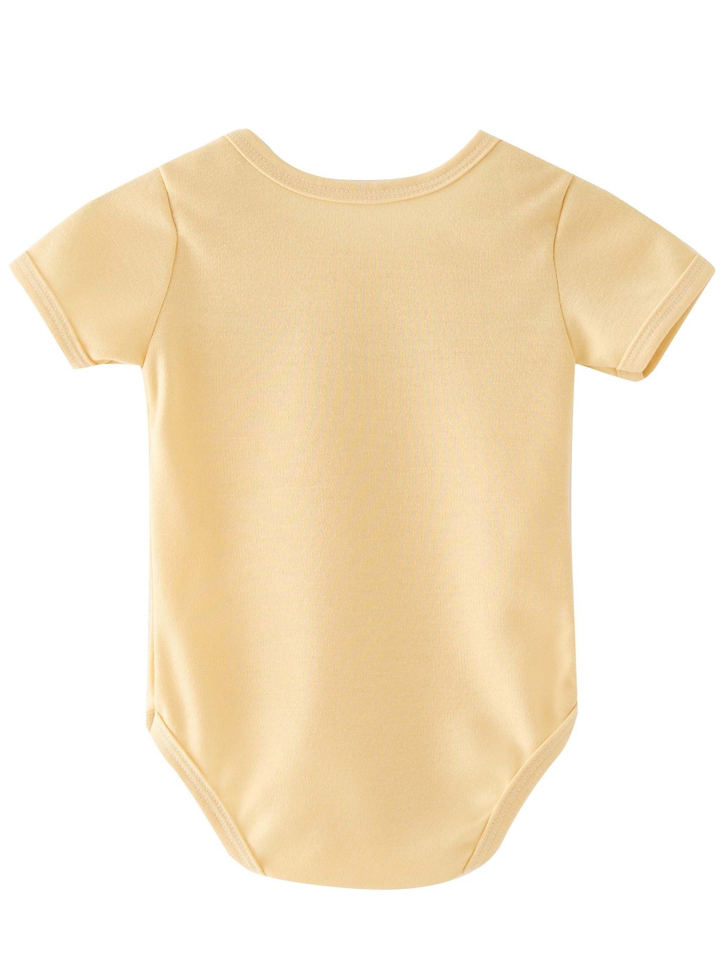 Infant romper with humorous "I'm Proof Daddy Does Not Play Video Games" message, lightweight polyester fabric.