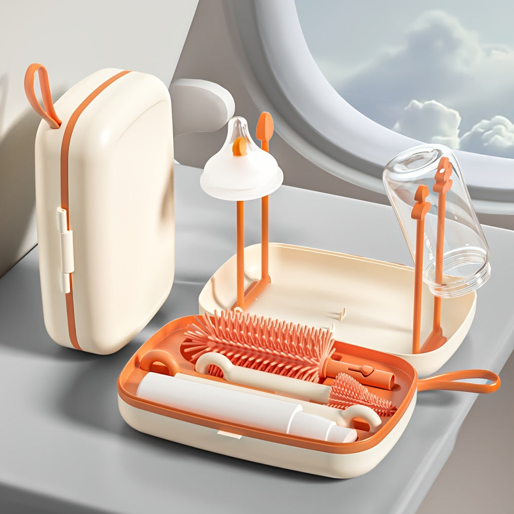 Silicone Bottle And Pacifier Brush Set With Storage Box