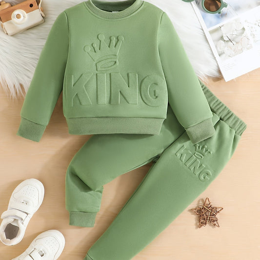 Double The Royalty: 2 - Piece King - Themed Outfit For Kids - BabyHaven