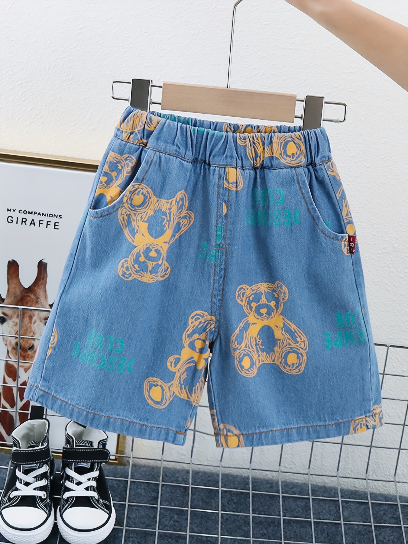 2pcs Boys Denim Shirt and Shorts Set for Summer