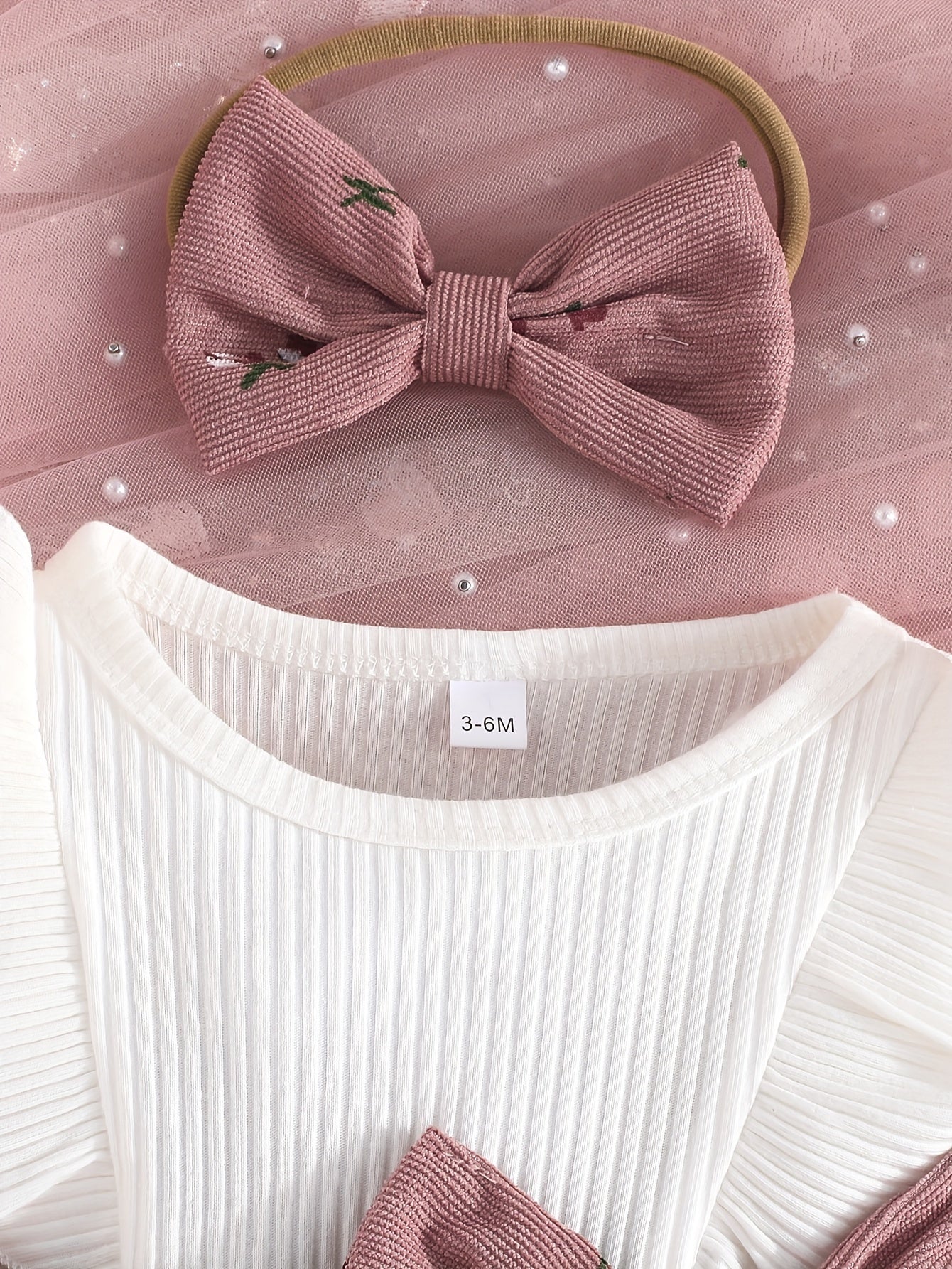 Girls' 2 - in - 1 Dress with Flying Sleeves and Bow Set - BabyHaven