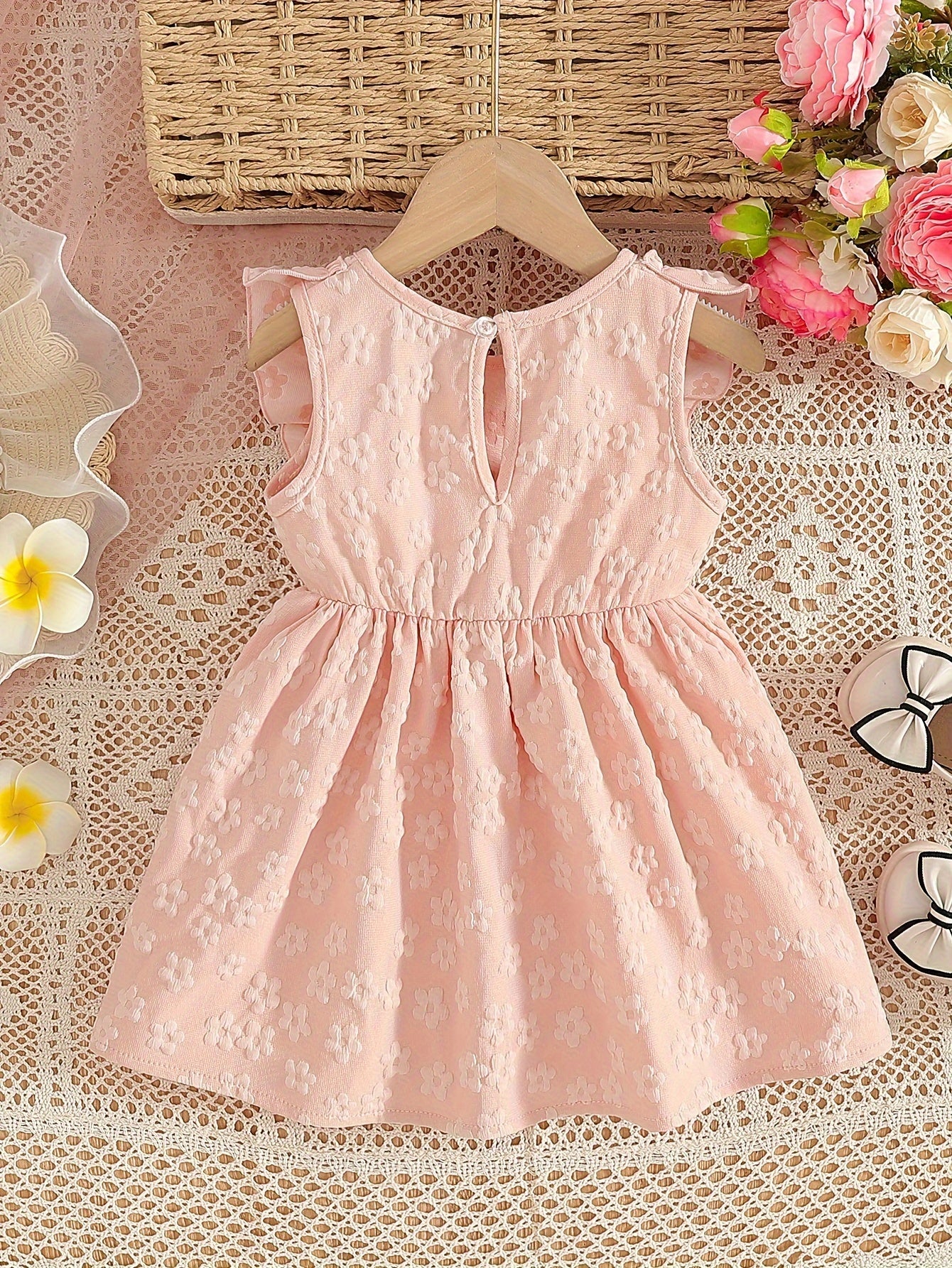 Baby Girl's Casual Sleeveless Ruffle Dress for Summer Fun