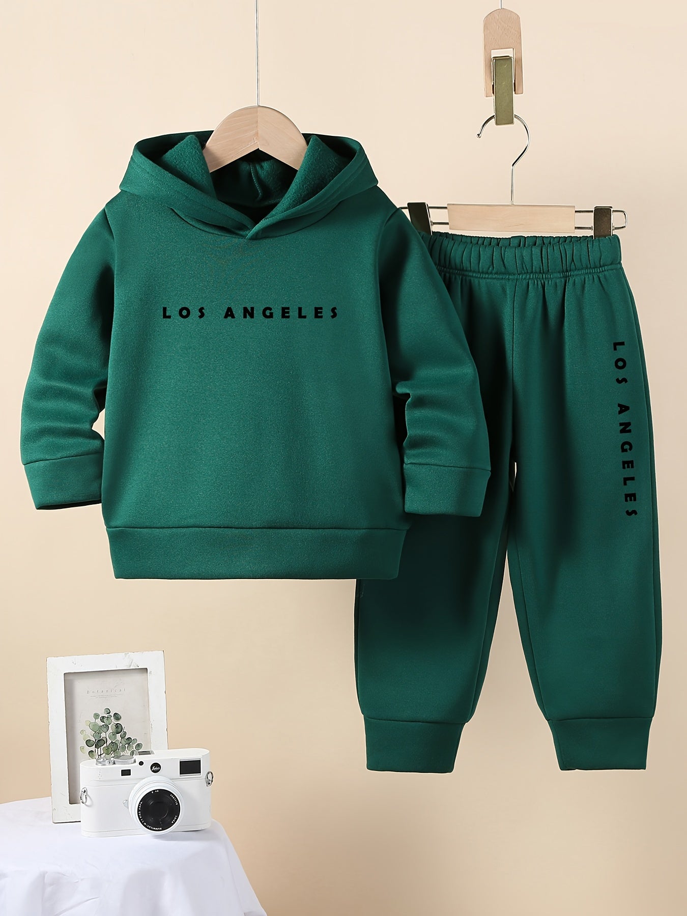 Boys Cozy Fleece Lined Hoodie and Joggers Set with Cartoon Animal Print Casual Machine Washable Outfit for Winter Perfect for Outdoor - BabyHaven