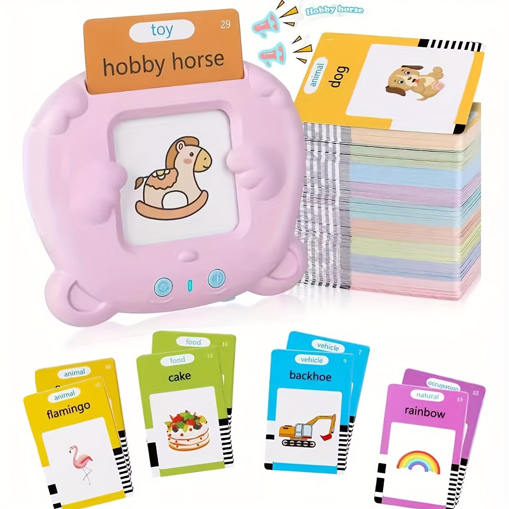 USATDD Flash Cards Learning Toy, Reading Machine with 112pcs Flash Cards, 224 Words, Learning Electronic Toy, And Birthday Gift for Youngsters