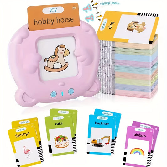 USATDD Flash Cards Learning Toy, Reading Machine with 112pcs Flash Cards, 224 Words, Learning Electronic Toy, And Birthday Gift for Youngsters