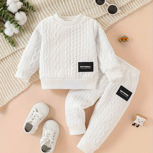 Fresh And Clean 2-Piece White Outfit For Kids Comfort