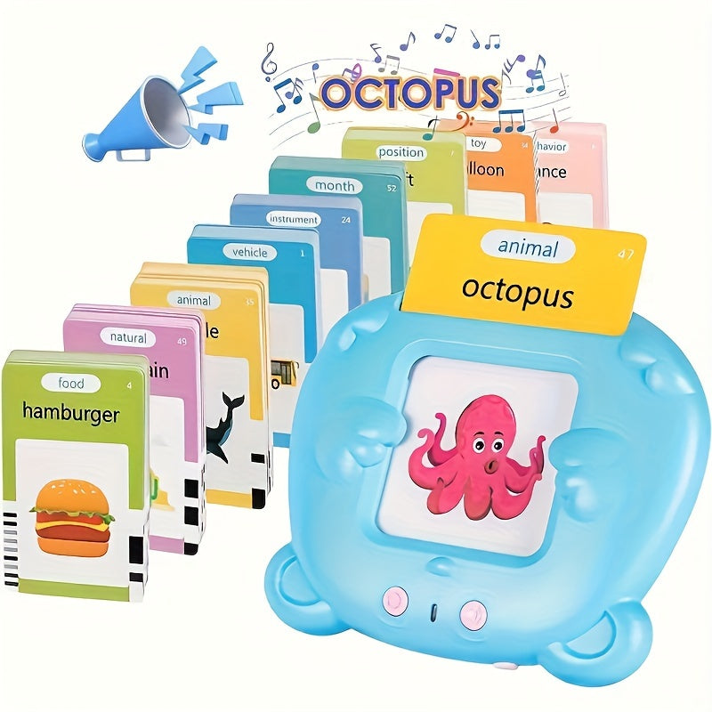 USATDD Flash Cards Learning Toy, Reading Machine with 112pcs Flash Cards, 224 Words, Learning Electronic Toy, And Birthday Gift for Youngsters