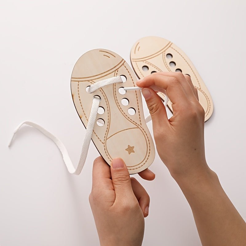 Shoe Lace Threading Toy for Kids Fine Motor Skills - BabyHaven