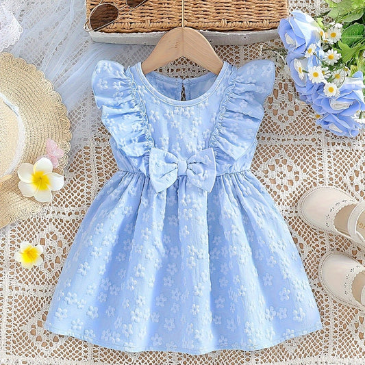 Baby Girl's Casual Sleeveless Ruffle Dress for Summer Fun