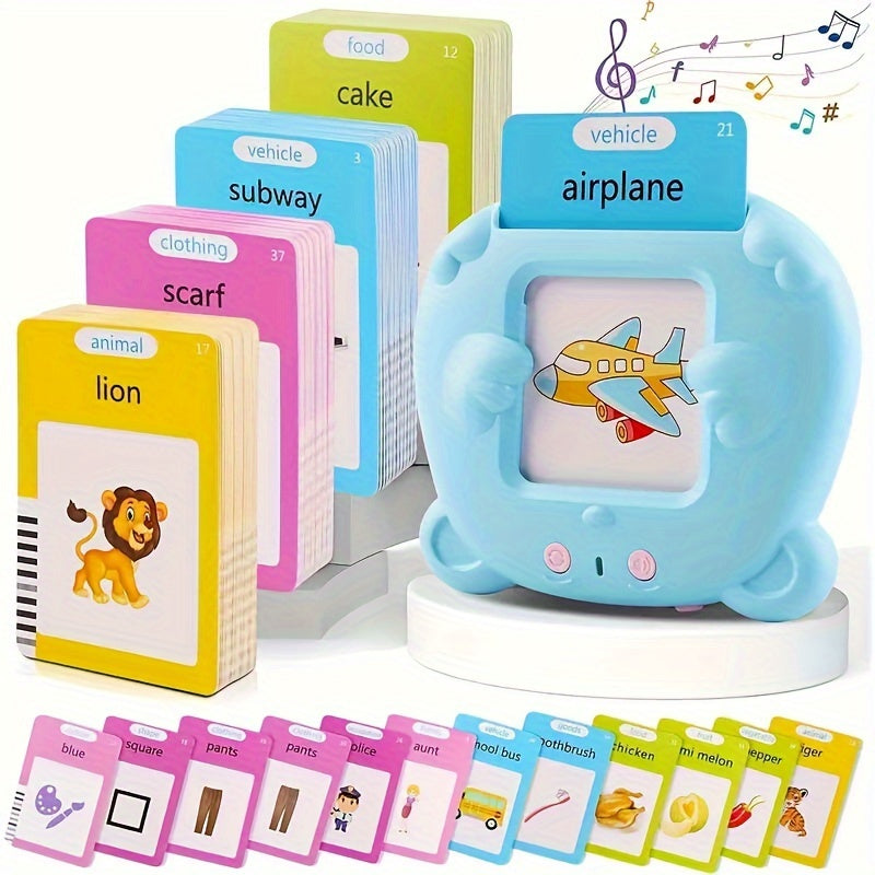 USATDD Flash Cards Learning Toy, Reading Machine with 112pcs Flash Cards, 224 Words, Learning Electronic Toy, And Birthday Gift for Youngsters