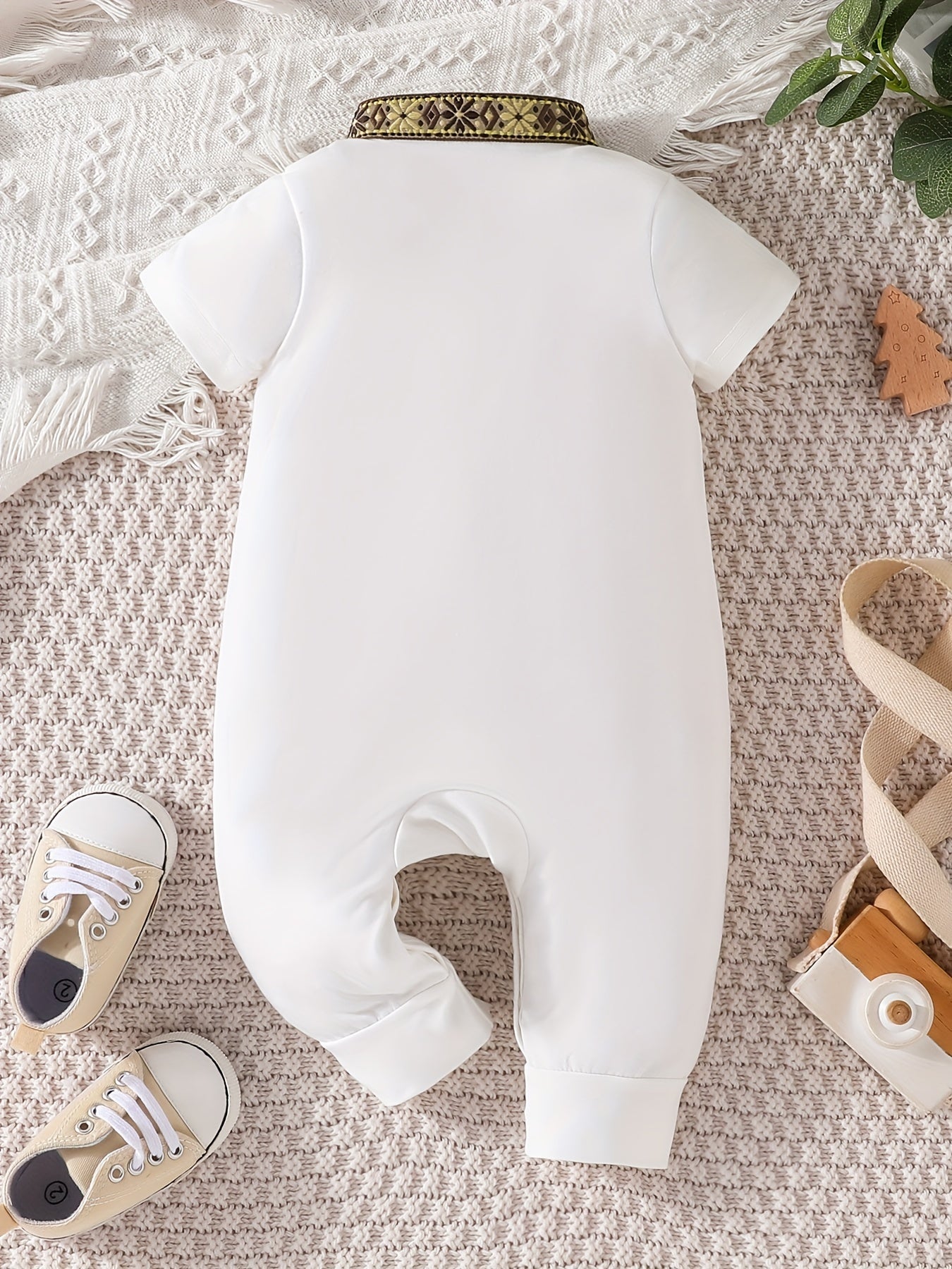 Eid Al-Adha Baby Boy's Floral Casual Jumpsuit Outfit