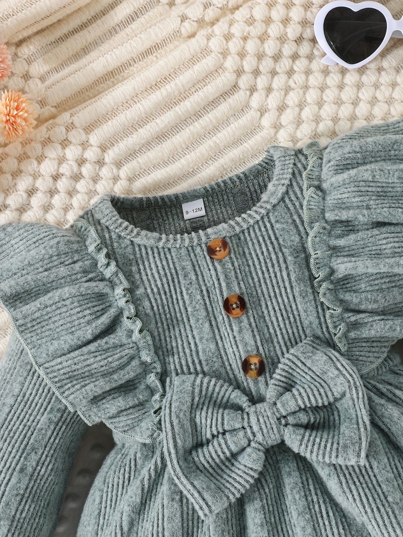 Cute Casual Knit Dress for Girls with Flared Hem Style - BabyHaven