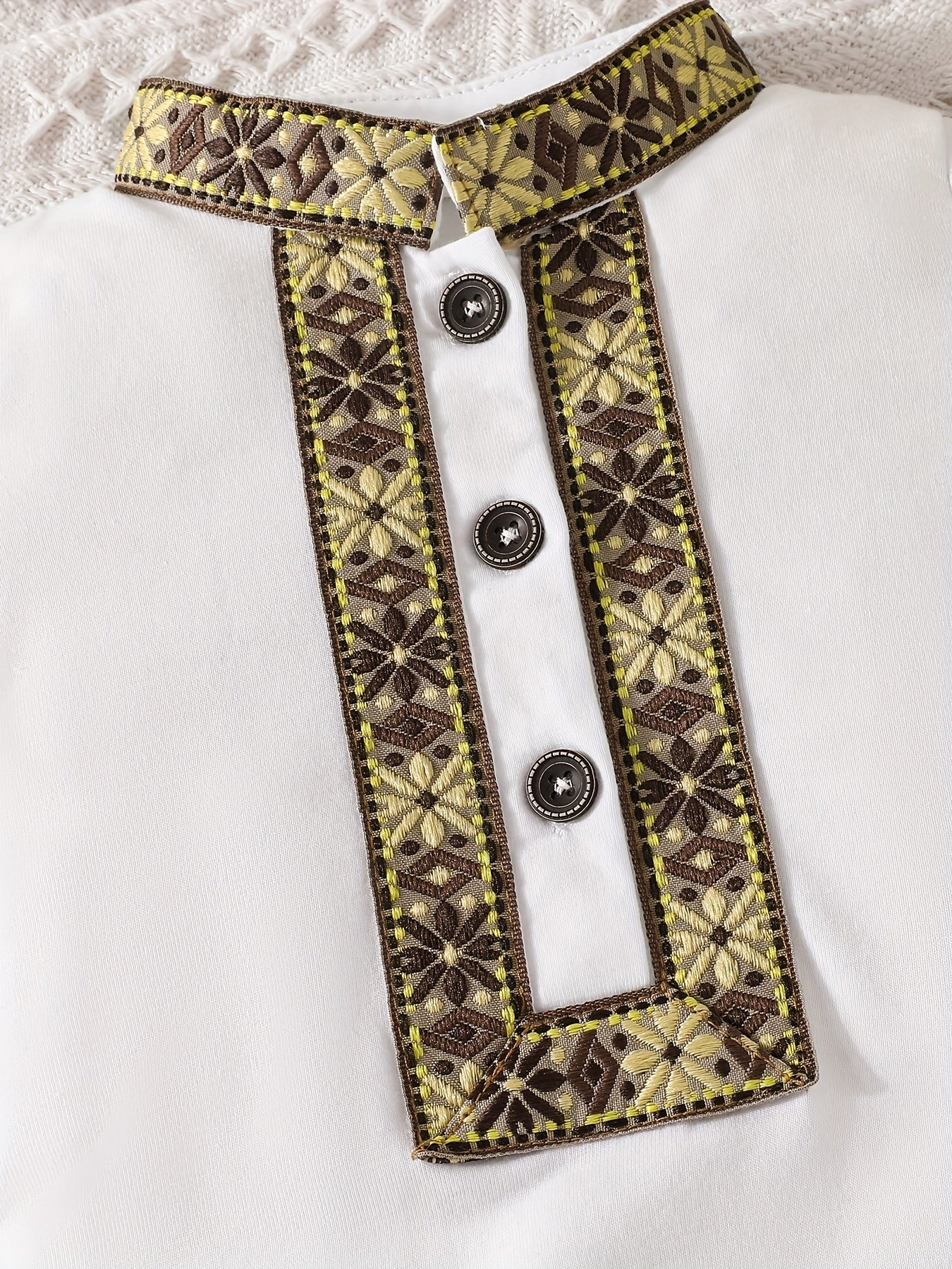 Eid Al-Adha Baby Boy's Floral Casual Jumpsuit Outfit