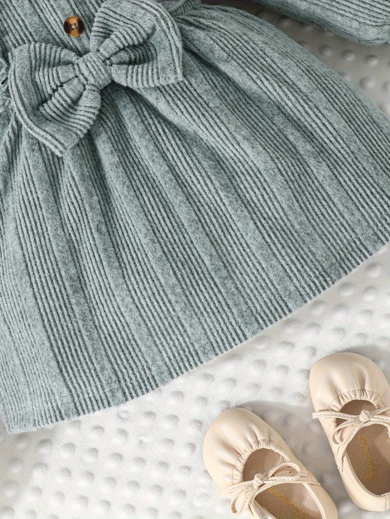 Cute Casual Knit Dress for Girls with Flared Hem Style - BabyHaven