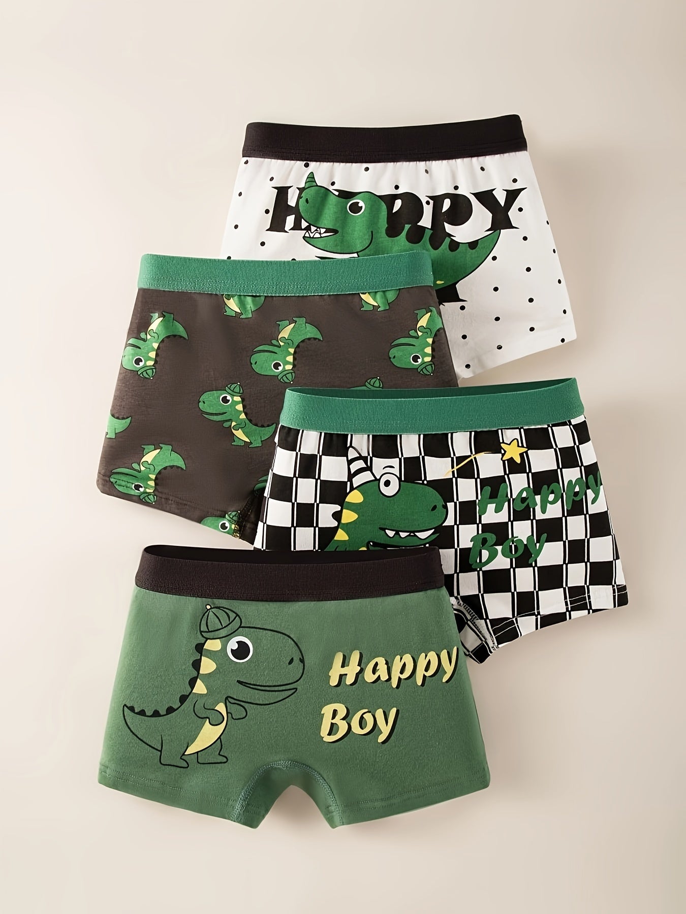 Four-Pack Boys' Boxers In Assorted Colors For Kids