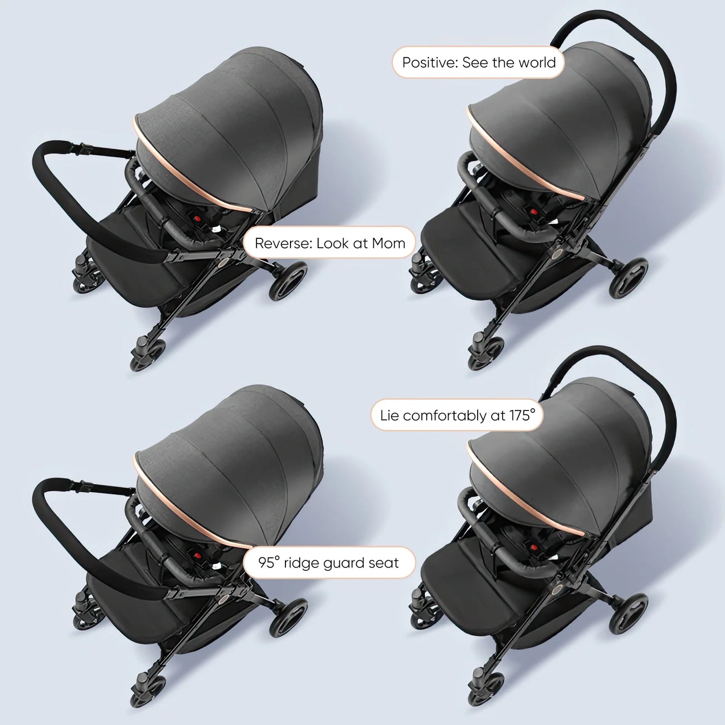 Folk Baby Stroller Luxurious Portable Baby Carriage Fold Pram - BabyHaven