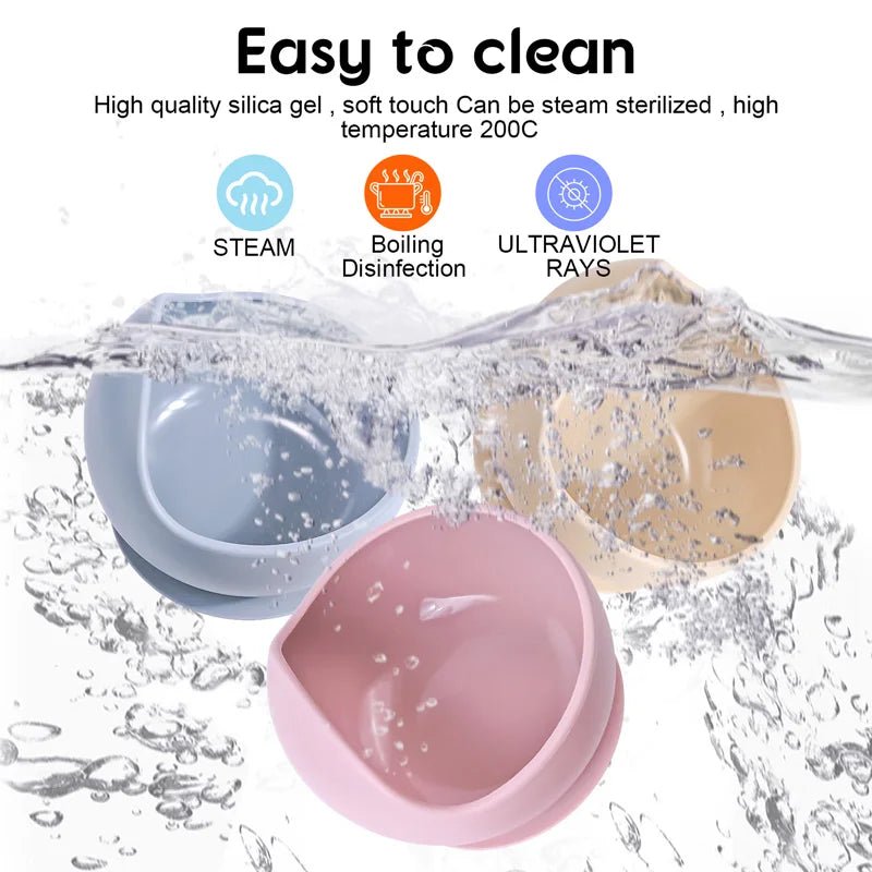 2PC Silicone Sucker Bowl Feeding Tableware for Infants - BabyHaven