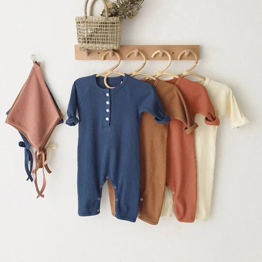 Baby Boys Girls Rompers Cotton Long Sleeve Solid Knitted Jumpsuit Infant Clothing Autumn Newborn One Piece Baby Clothes - BabyHaven