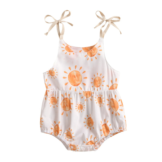 Newborn Infant Baby Girl Sun Sunflowe Print Sleeveless Romper Jumpsuit Summer Toddler Clothing - BabyHaven
