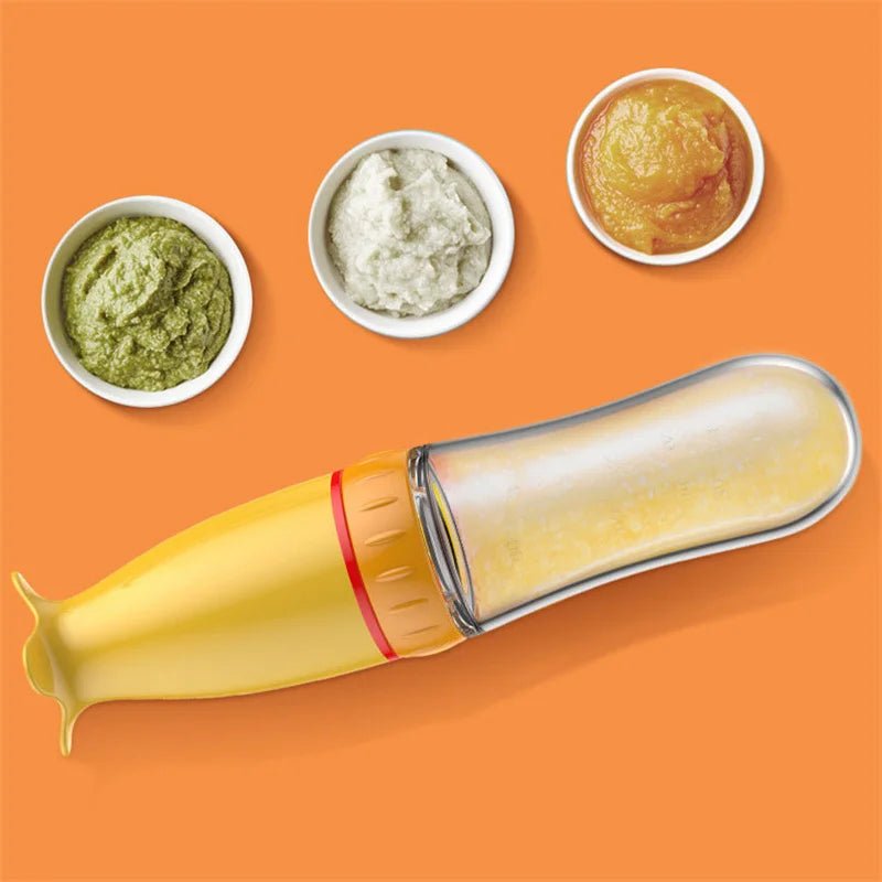 Safe Useful Silicone Baby Bottle With Spoon For Feeding - BabyHaven