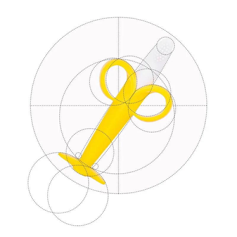 Baby Silicone Training Toothbrush BPA Free Banana Shape Safe Toddle Teether Chew Toys Teething Ring Gift Infant Baby Chewing - BabyHaven