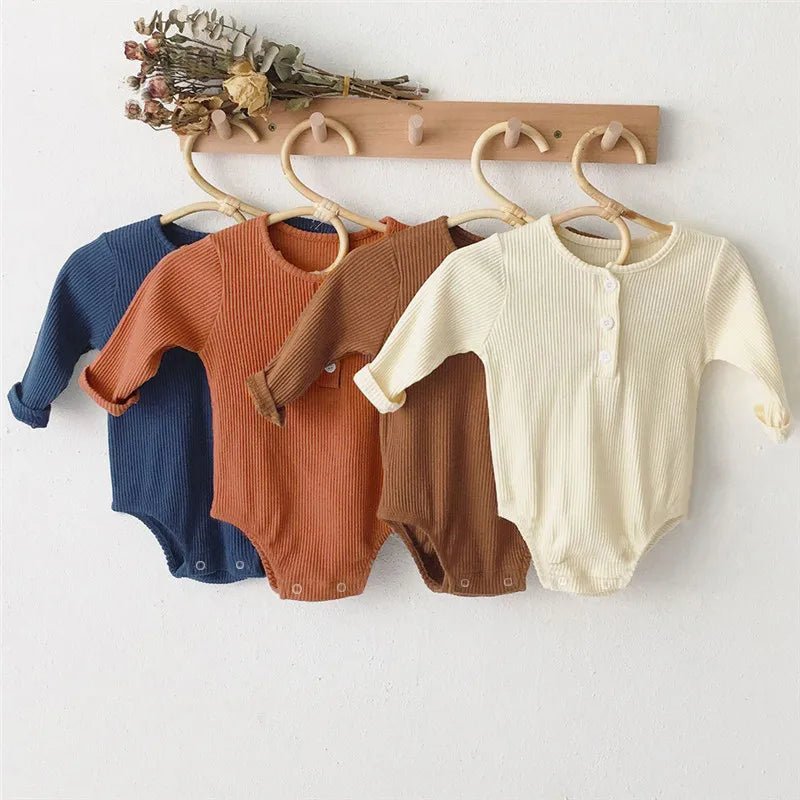 Baby Boys Girls Rompers Cotton Long Sleeve Solid Knitted Jumpsuit Infant Clothing Autumn Newborn One Piece Baby Clothes - BabyHaven